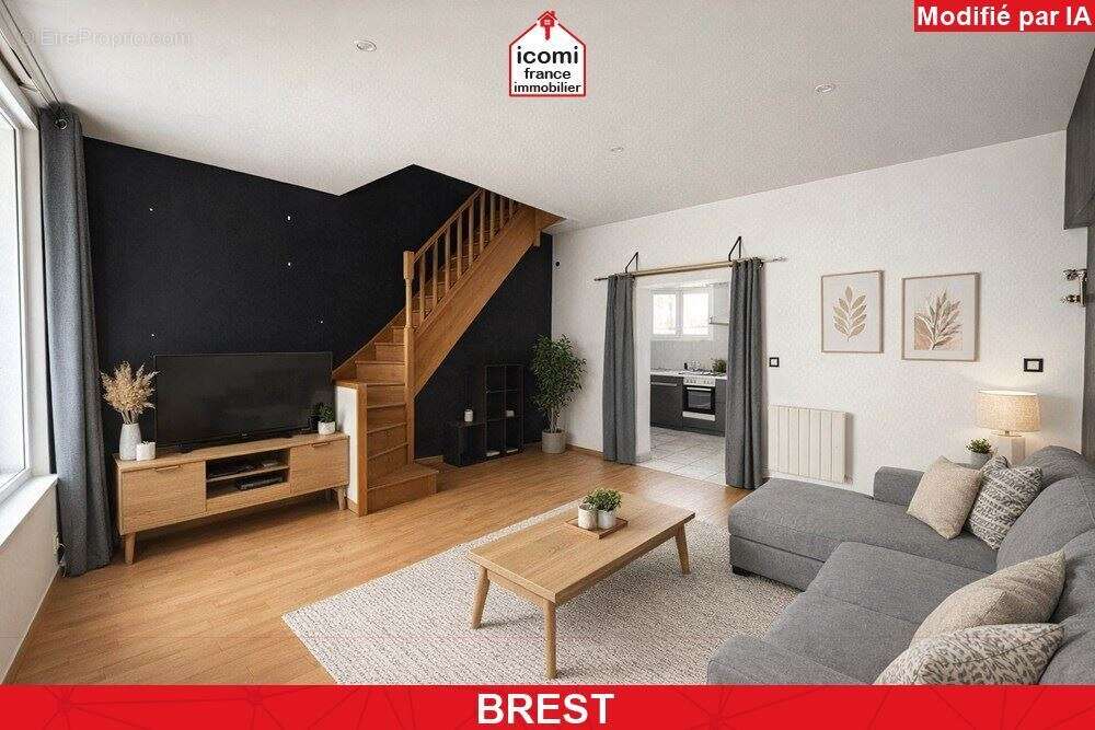 Finistere - brest (29200) - a vendre - appartement - duplex - 1 chambre - beau potentiel - petite copropriete - ideal investisse - photo 3