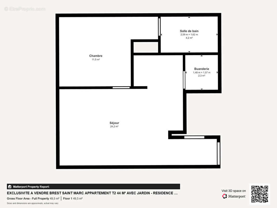 Exclusivite a vendre brest saint marc appartement t2 44 m² avec jardin - residence recente parking securise terrasse de 12 m² ja - photo 18
