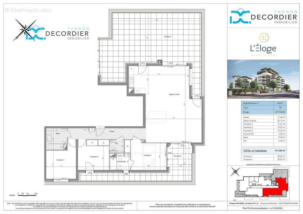 À vendre  - appartement t4 en attique - neuf - thonon-les-bains (74200) - photo 2