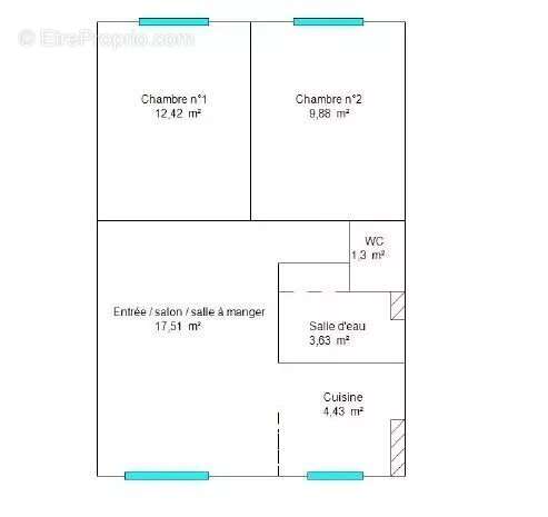 Nice Cessole - 3P 50m² - Traversant - "Jules" - photo 8