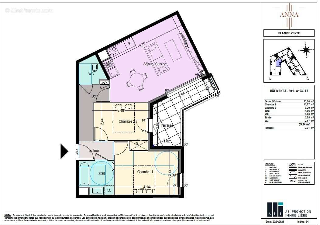 Appartement 59 m² à Frejus  - photo 3