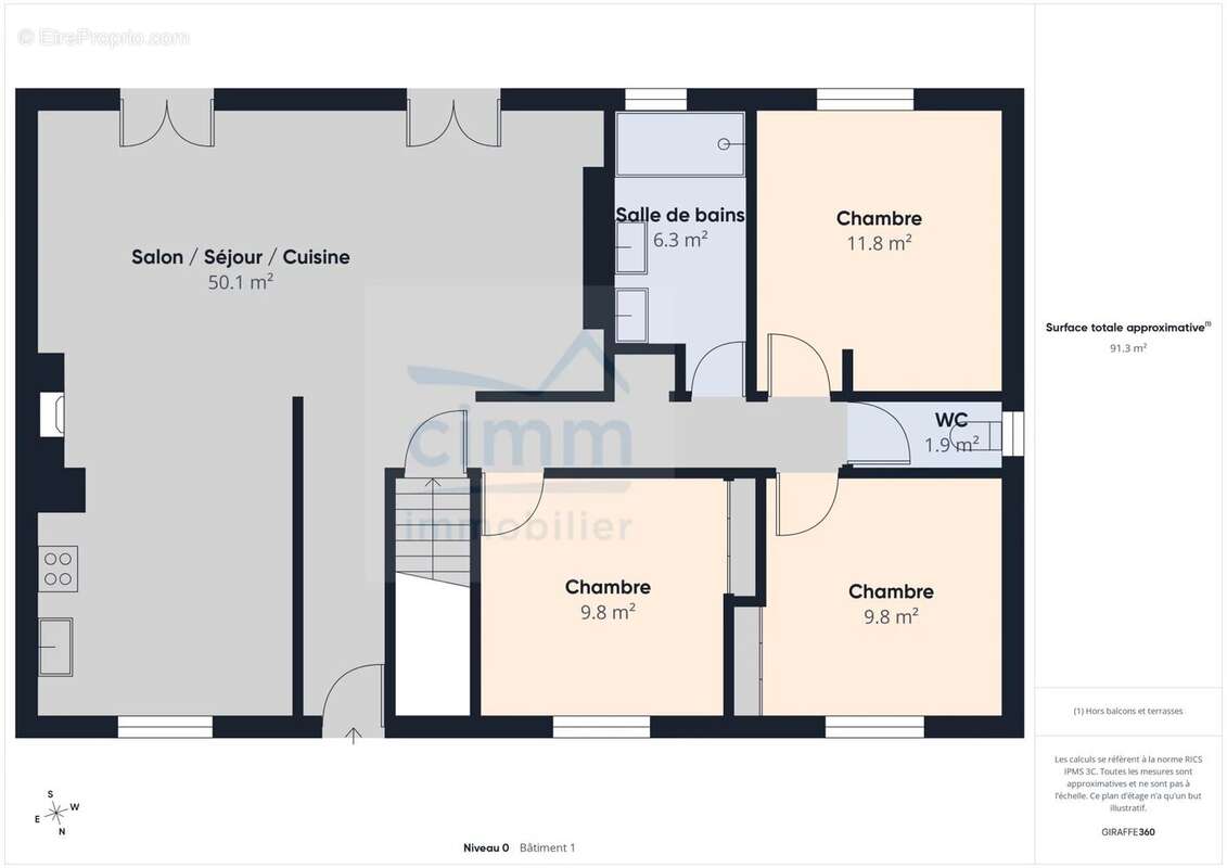 Maison de 90 m² sur un terrain de 1400 m² - photo 3