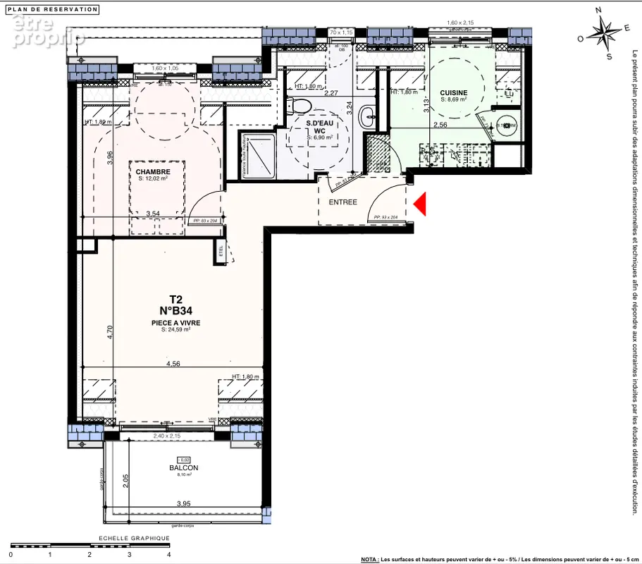 Appartement t2 neuf a vendre saint pol de leon - photo 2