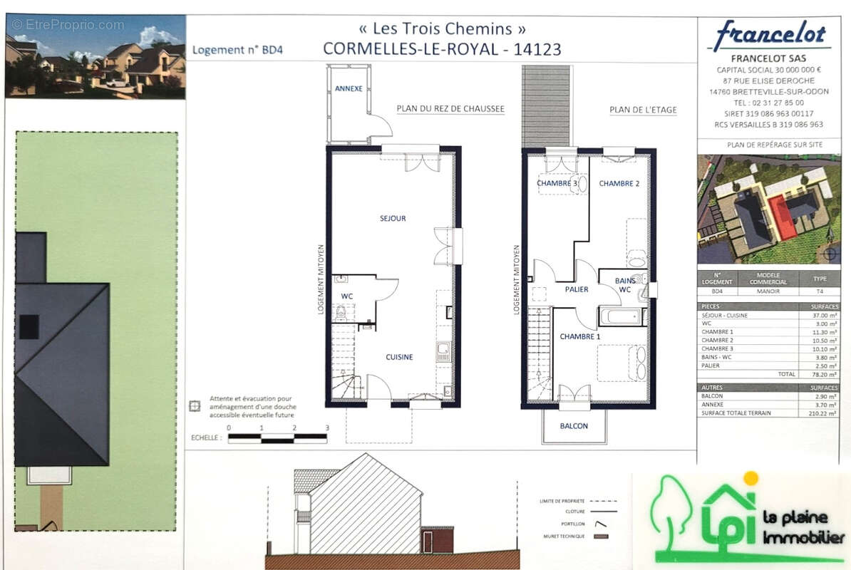 Maison de 4 pièces offrant 78.20 m² habitables avec abri de jardin et terrain de 210m² - photo 2