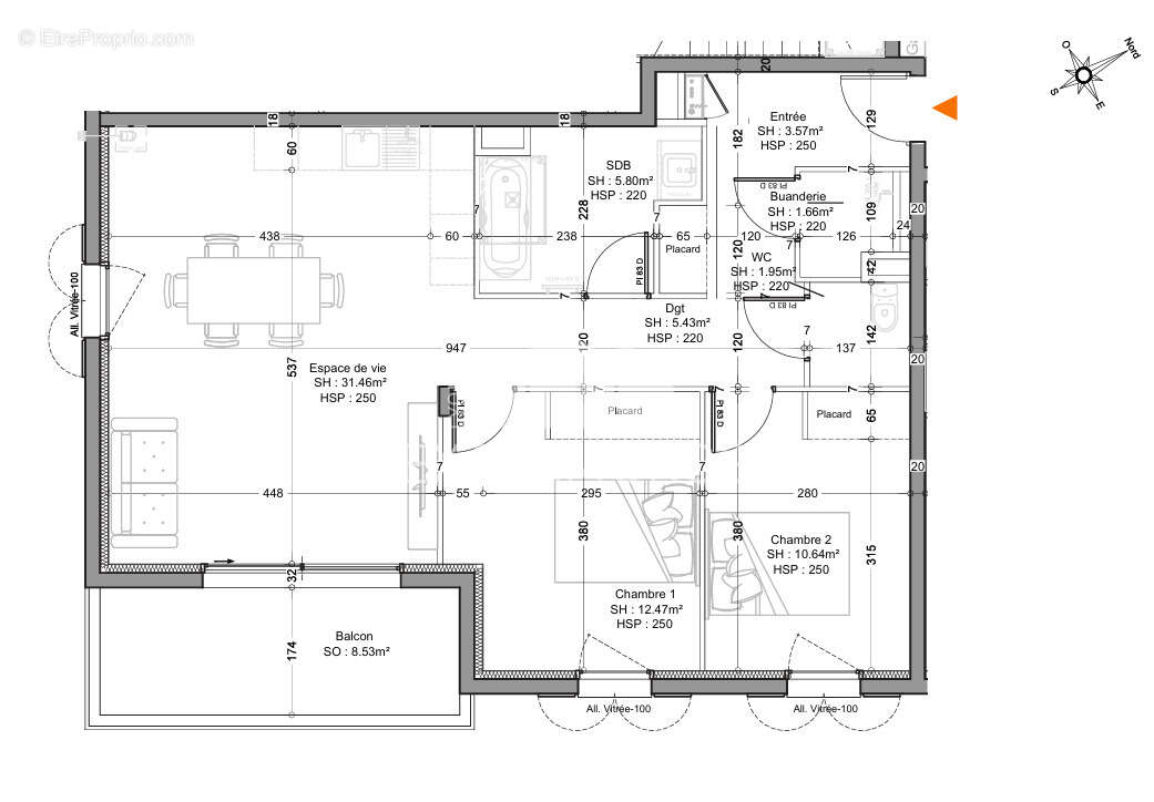 Appartement à L'ARBRESLE