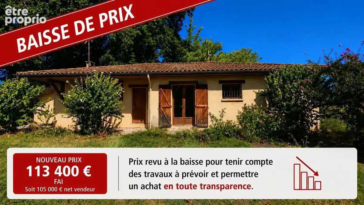 En exclusivite  maison plain-pied a renover 106 m2 - 4 chamb - photo 2