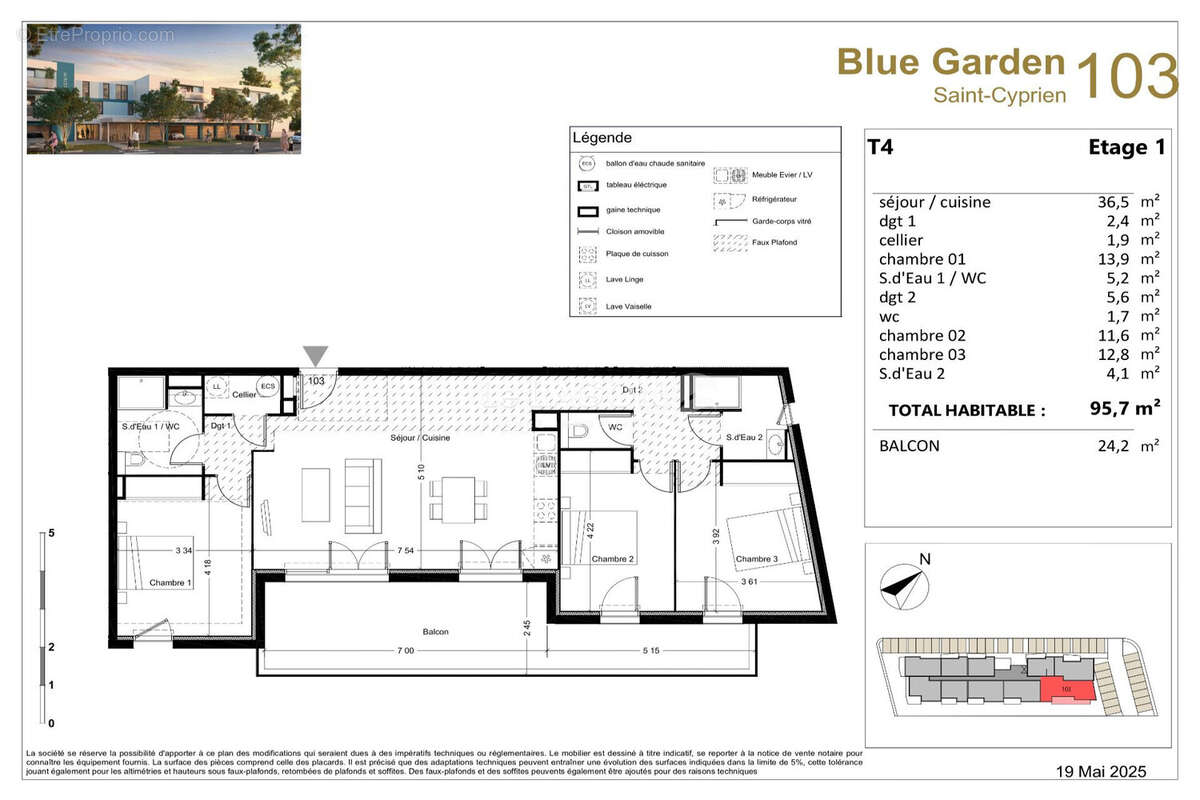 Appartement à SAINT-CYPRIEN