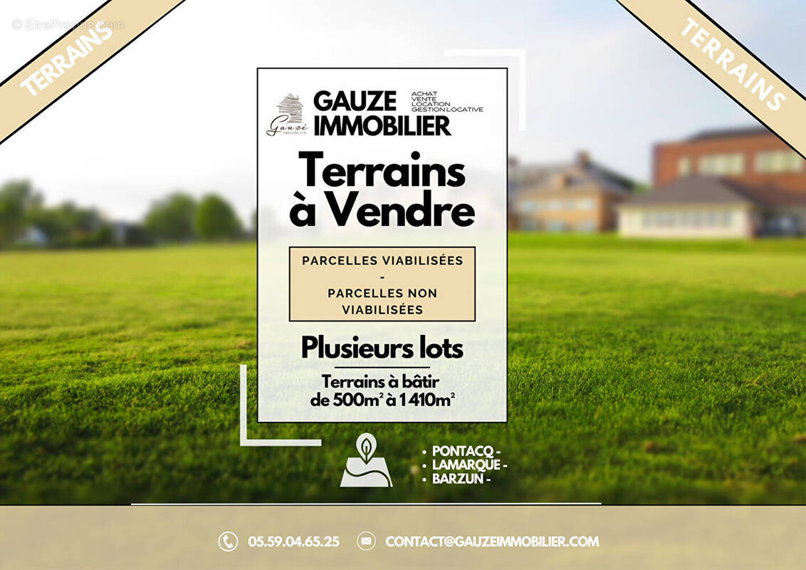 Terrain à LAMARQUE-PONTACQ