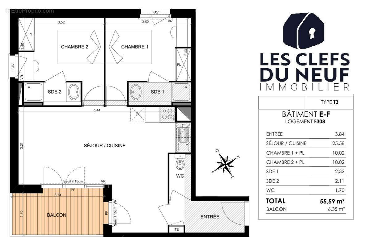 Appartement à QUINT-FONSEGRIVES