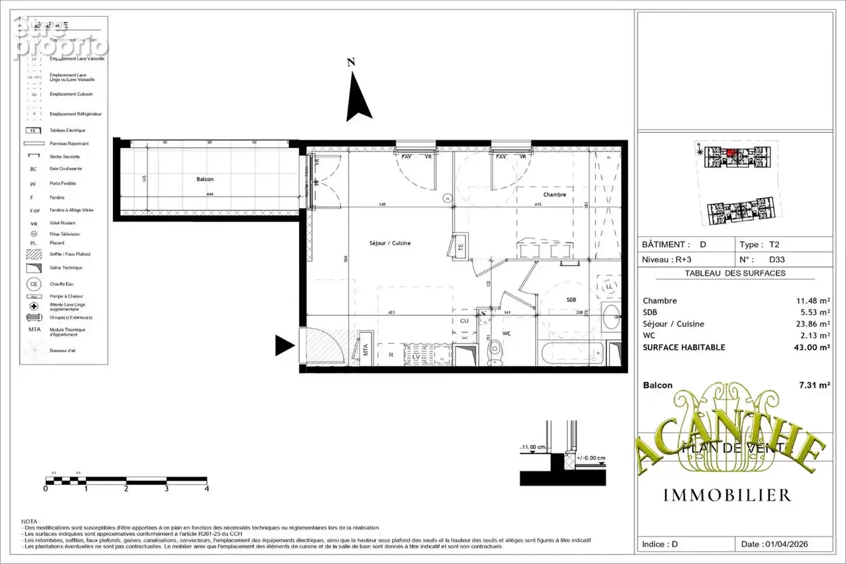Appartement 43 m² à Castelnau-Le-Lez  - photo 2