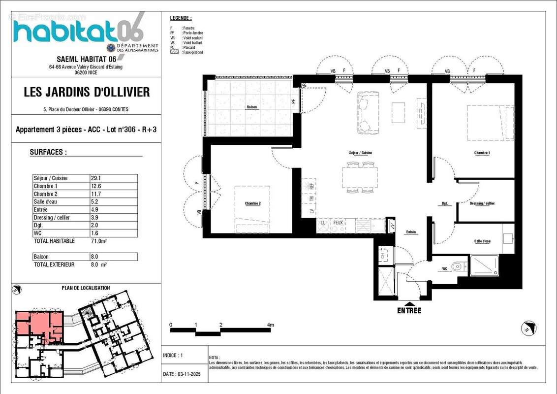 Appartement à CONTES