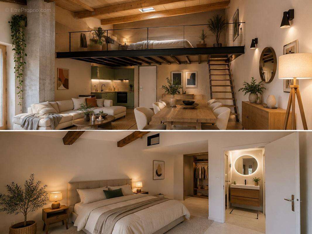 Saint-Christol (84), Appartement 78 m² avec mezzanine T2T3, 2 balcons, 2 places de parking privatives, ascenseur, Fort potentiel - photo 6