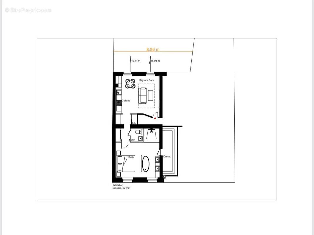 Appartement à PARIS-8E