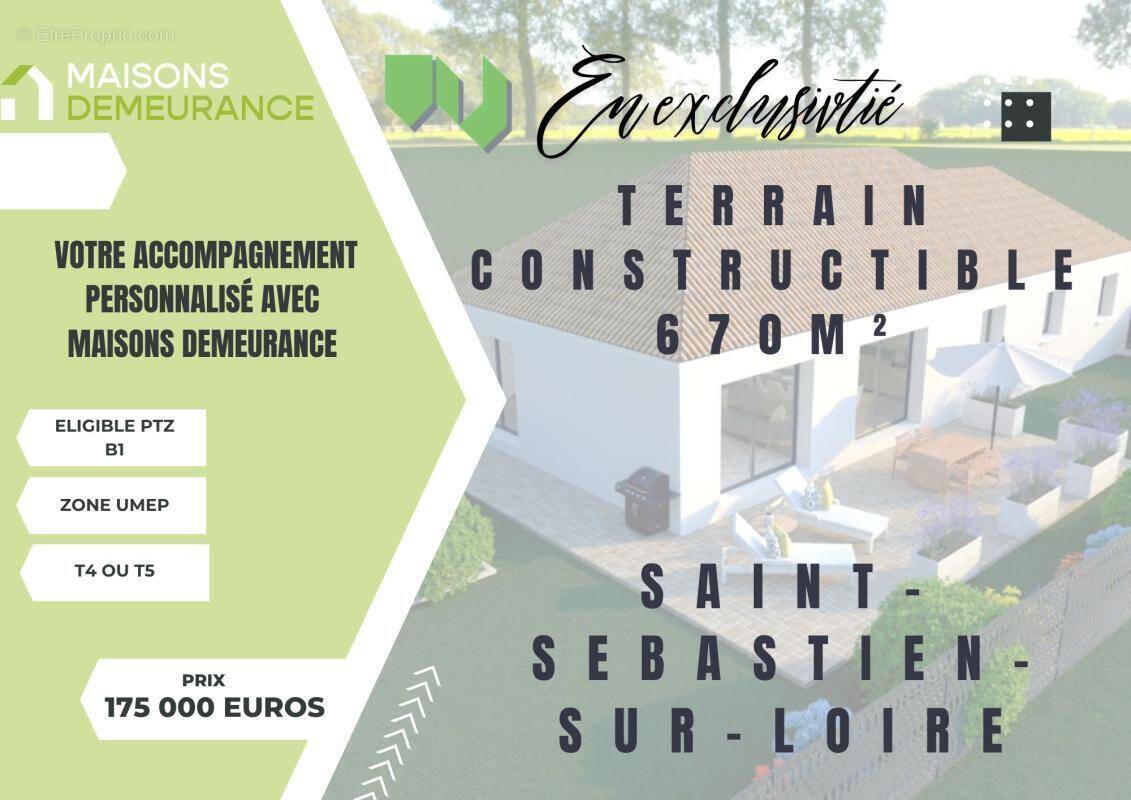 Terrain à SAINT-SEBASTIEN-SUR-LOIRE
