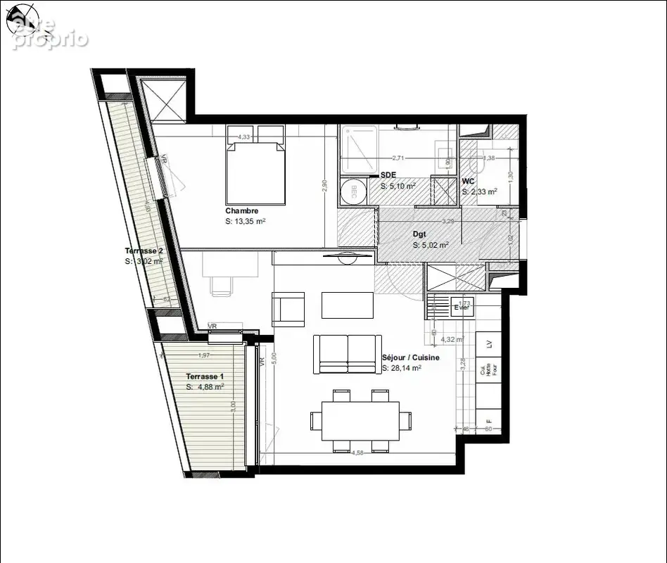 Asnières Gare Appartement 2 pièces 54 m² avec terrasse 5 m² - photo 11