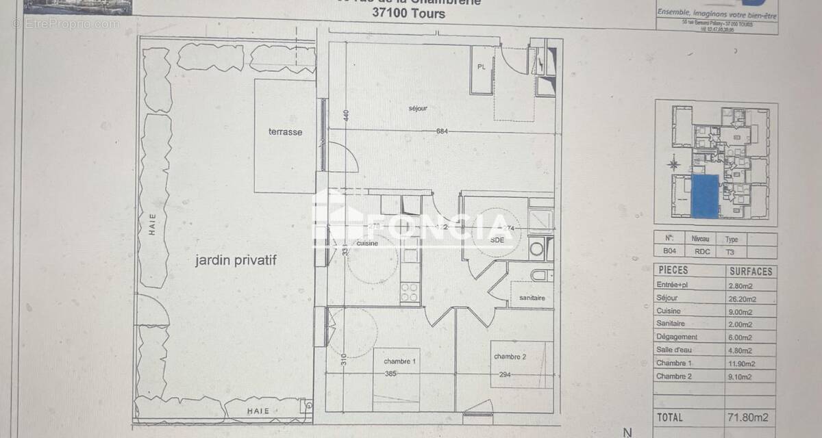 Appartement à TOURS