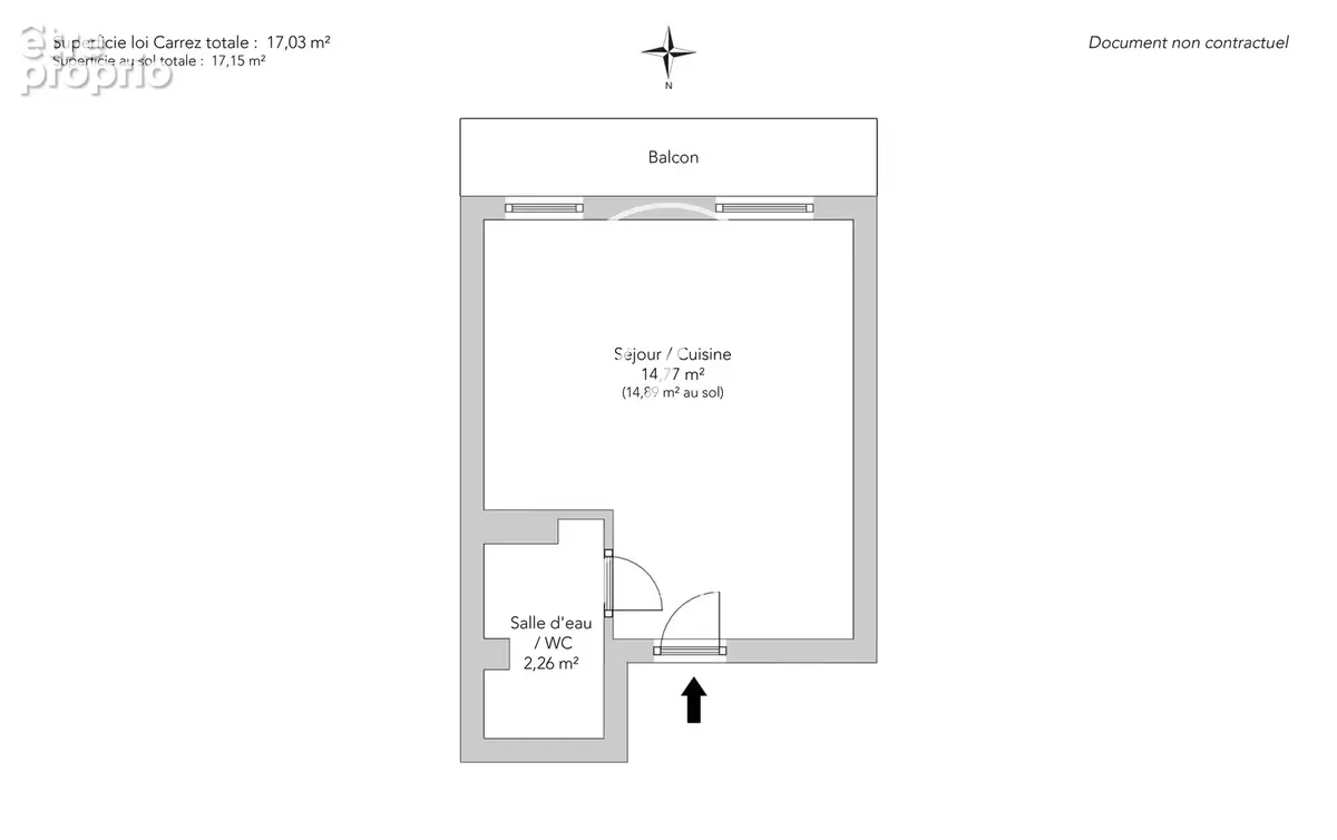 Paris 9e – EUROPE / RUE DE PARME – Studio – 17,03m² Carrez – Balcon – Plein sud – Ascenseur - photo 11