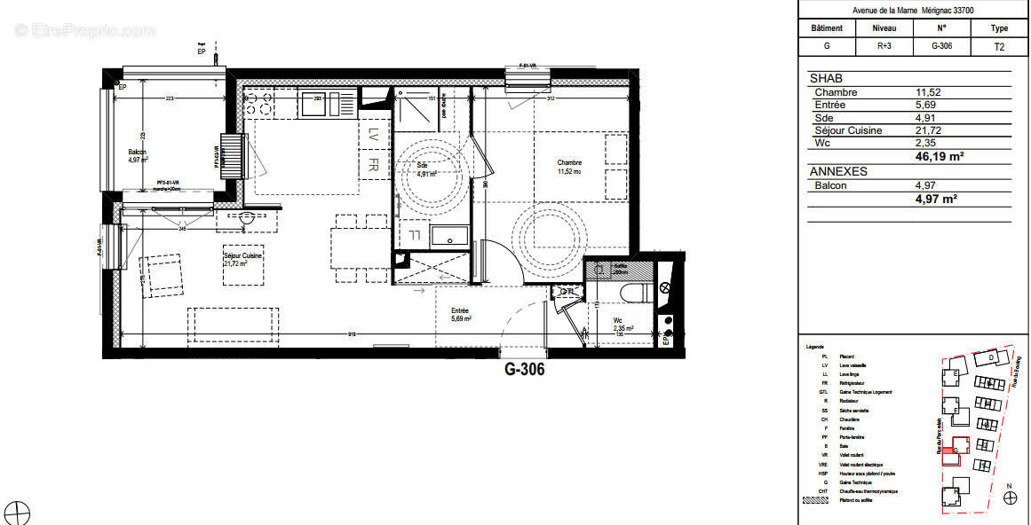 Appartement à MERIGNAC