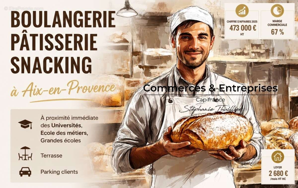 Fonds de commerce Boulangerie Pâtisserie à céder à AIX EN PROVENCE (13) - photo 2