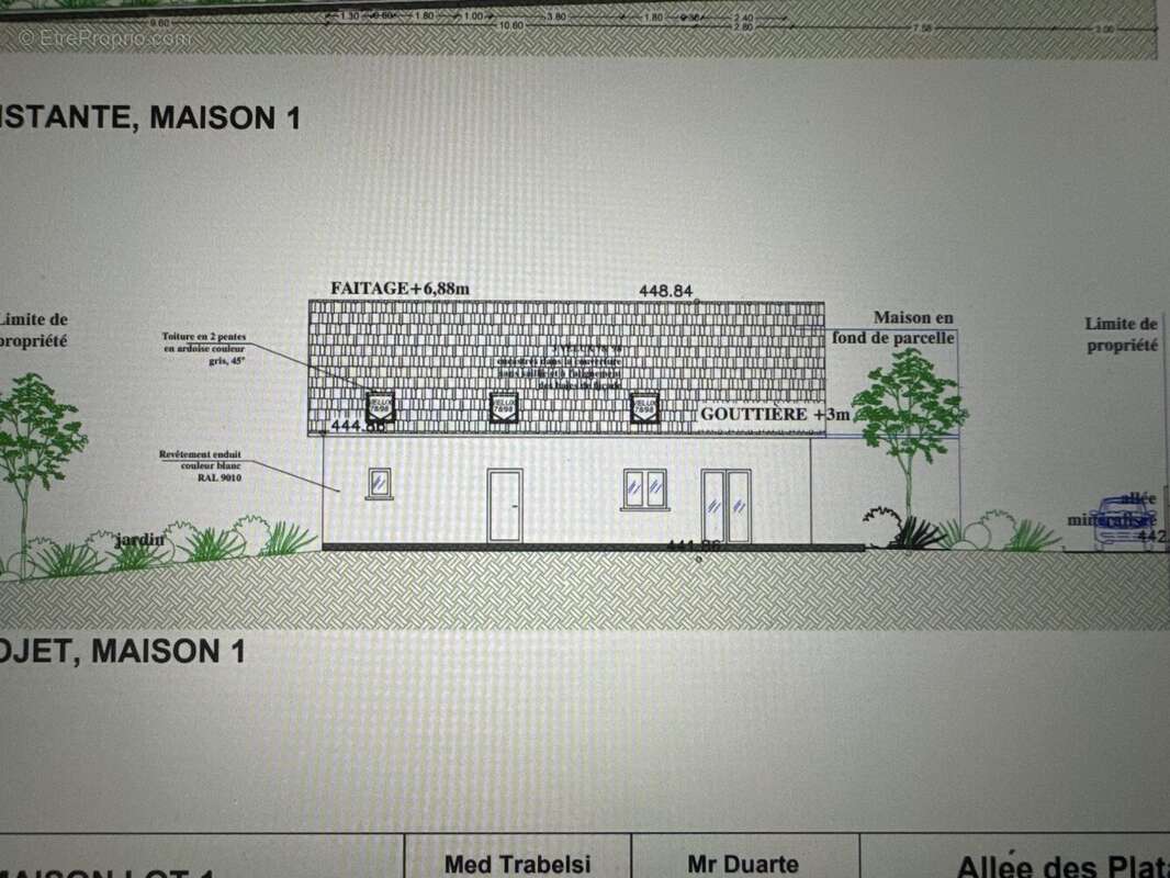 Côté NORD - Terrain à BIELLE