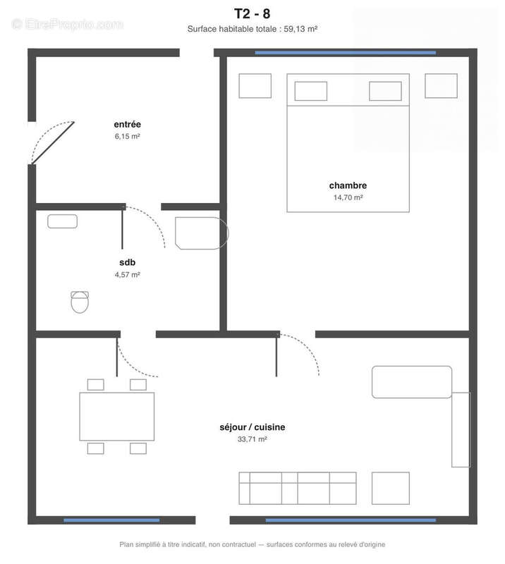 Appartement 60 m² à Arques-La-Bataille  - photo 3