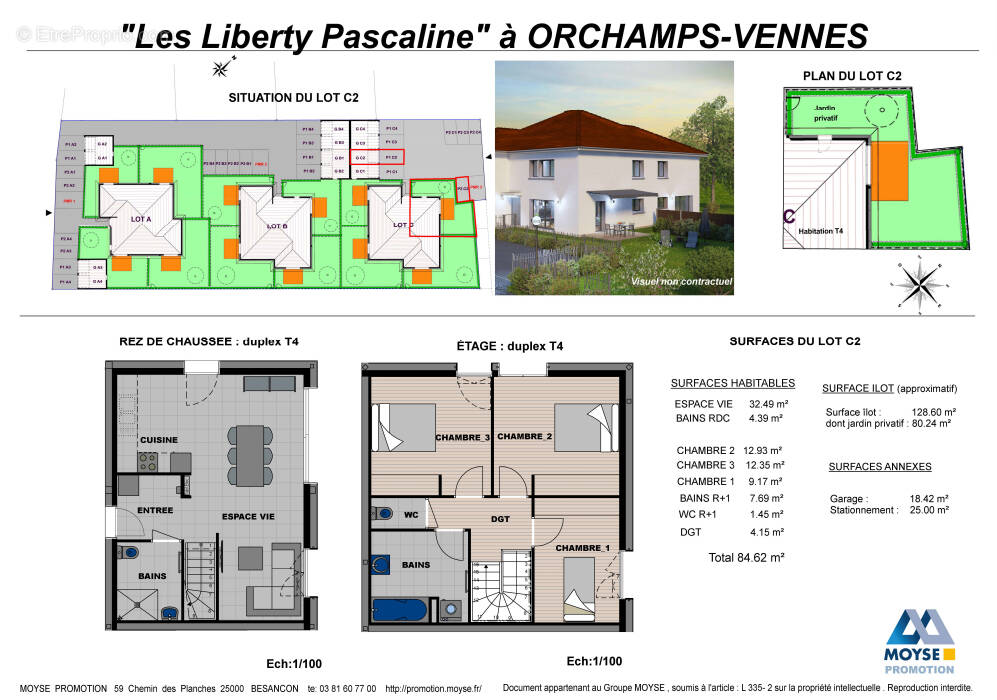 Appartement à ORCHAMPS-VENNES