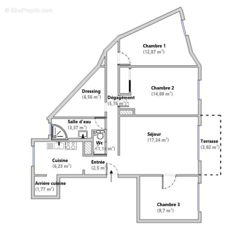 Appartement à VILLENEUVE-LOUBET