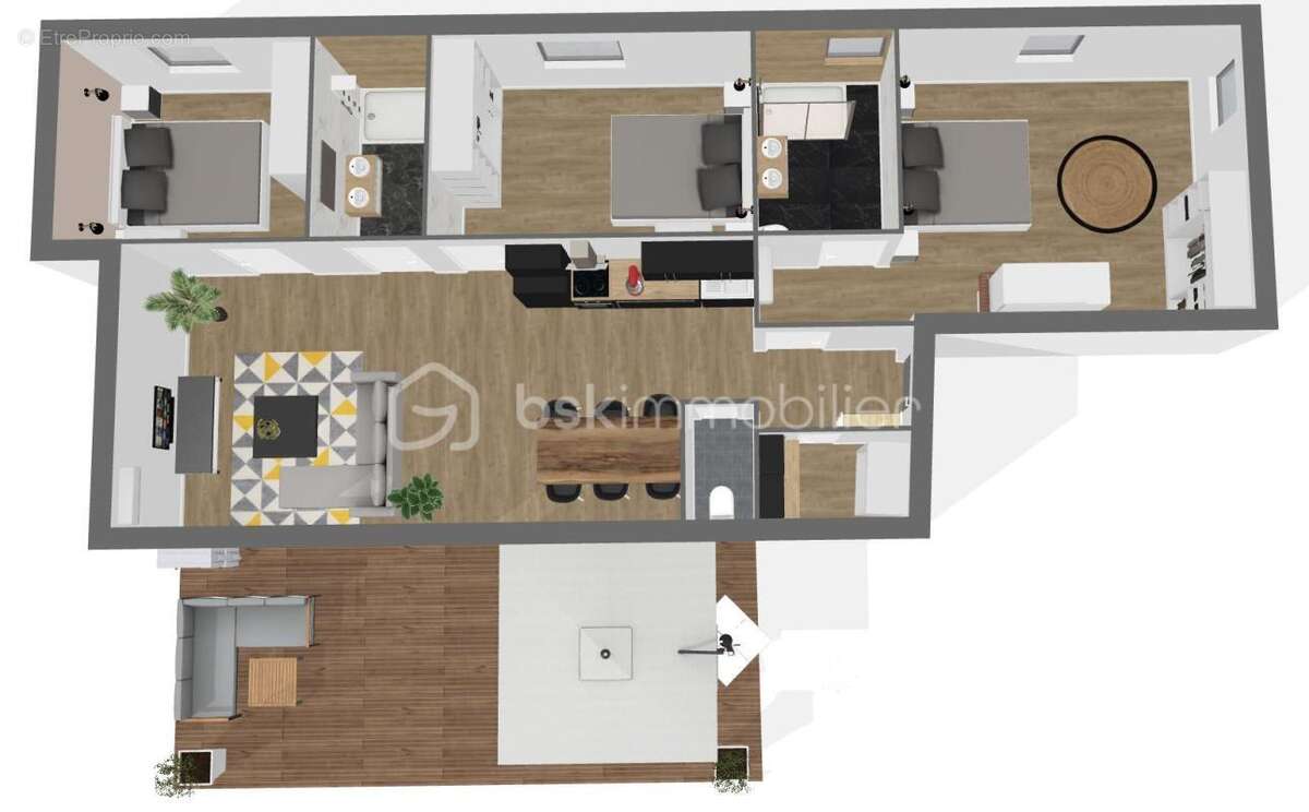 Appartement de 96 m² avec terrasse en plein cœur de ville - photo 6