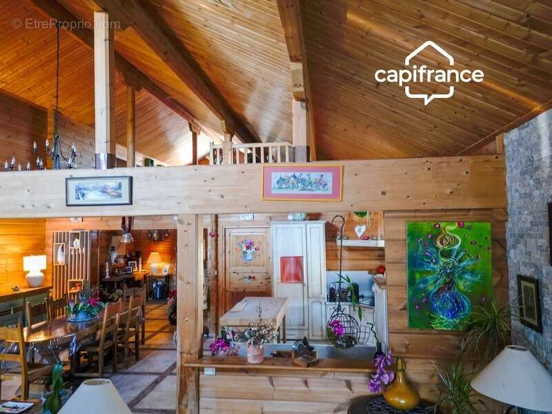 01300 cuzieu maison bois massif type chalet, 146 m² ,plain-pied terrasse, garage,piscine, terrain 1100 m2 - photo 4
