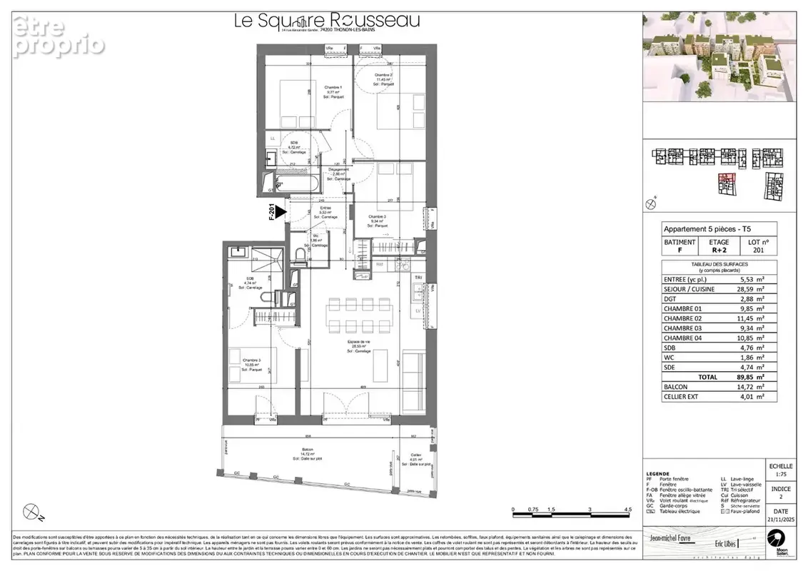 THONON LES BAINS - Appartement T5 - 89.85m² - photo 2