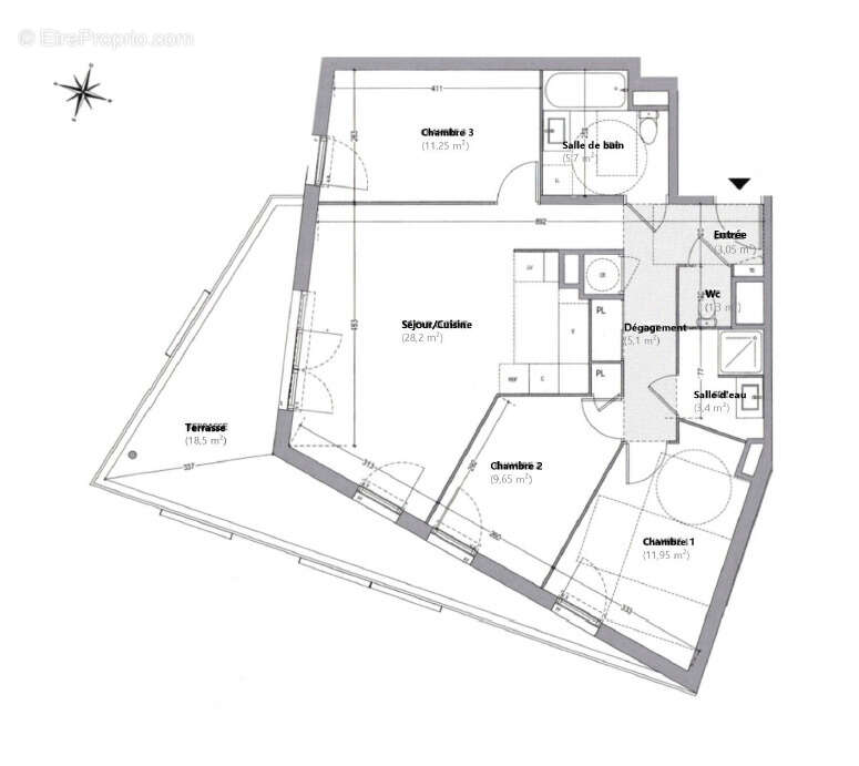 Appartement à MARSEILLE-13E