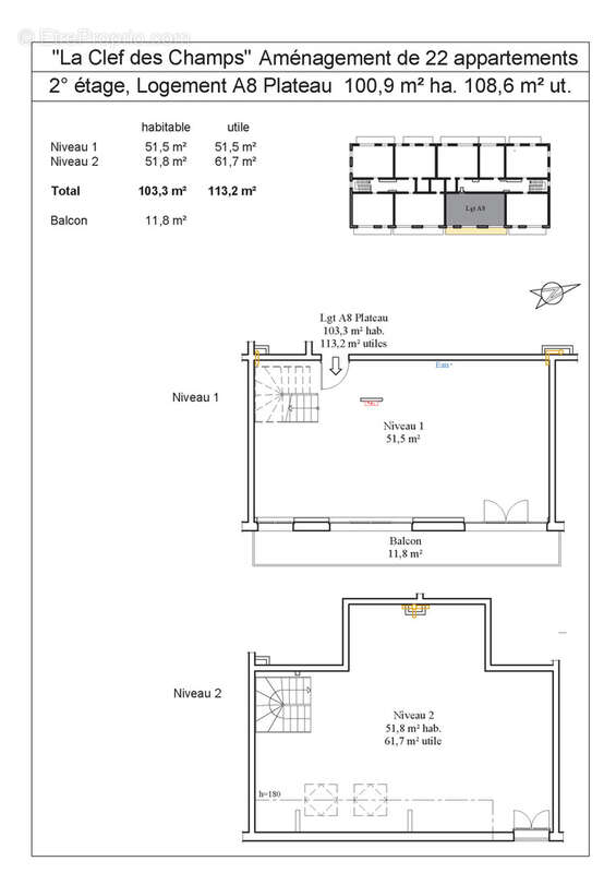 Appartement à SAINT-JEOIRE