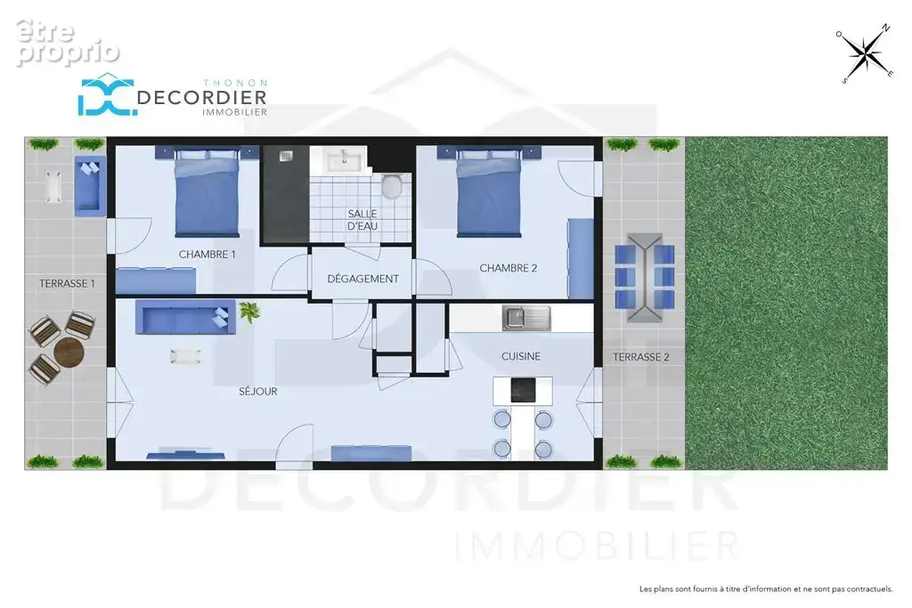 Boulevard de la corniche – t3 en rez-de-jardin avec garage - photo 3