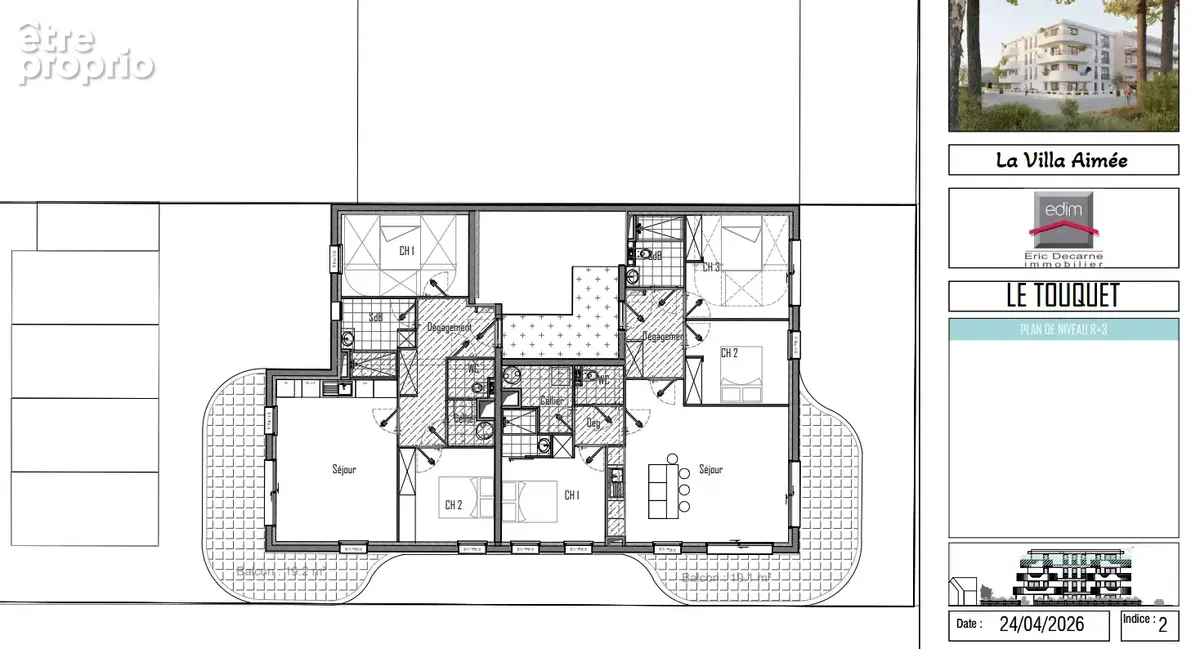 Villa AIMEE à proximité de la plage, superbe 4 pièces de 83.50 m2 avec une terrasse de 19.07 m2 - photo 3