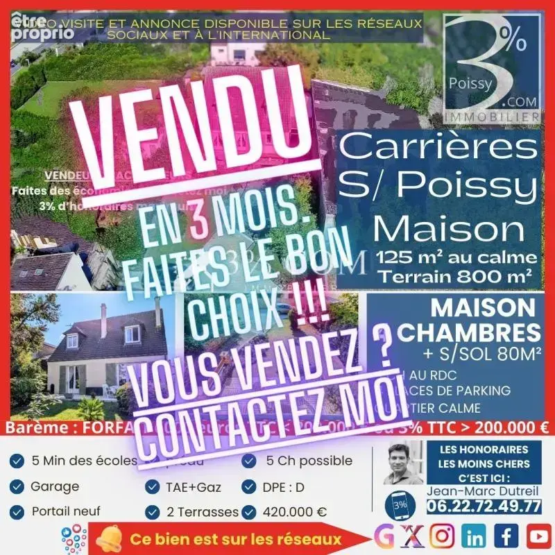 Maison à CARRIERES-SOUS-POISSY