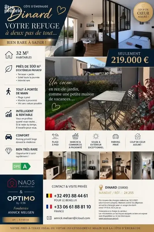 VOTRE PETIT REFUGE À DINARD studioT 1 +100m2 d'extérieur +parking - photo 3