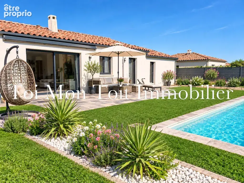 Quissac   villa f5 de plain-pied avec piscine sur 800 m2 de terrain clôturé - photo 2
