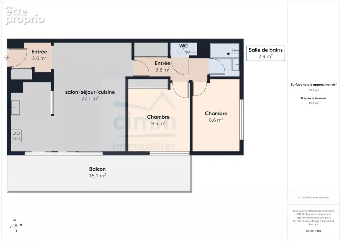 Appartement t3 - st jacques de la lande - photo 5