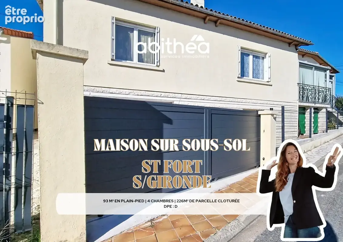 Maison de plain-pied  rénovée  93m2  4 chambres  226m2 de terrain clos - photo 1