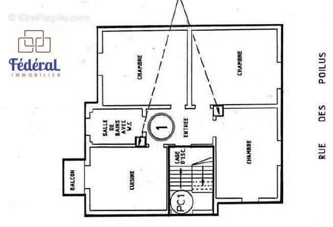 SCHILTIGHEIM F3 de 74m2 rdc, avec balcon et grand jardin dans maison traditionnelle. - photo 9