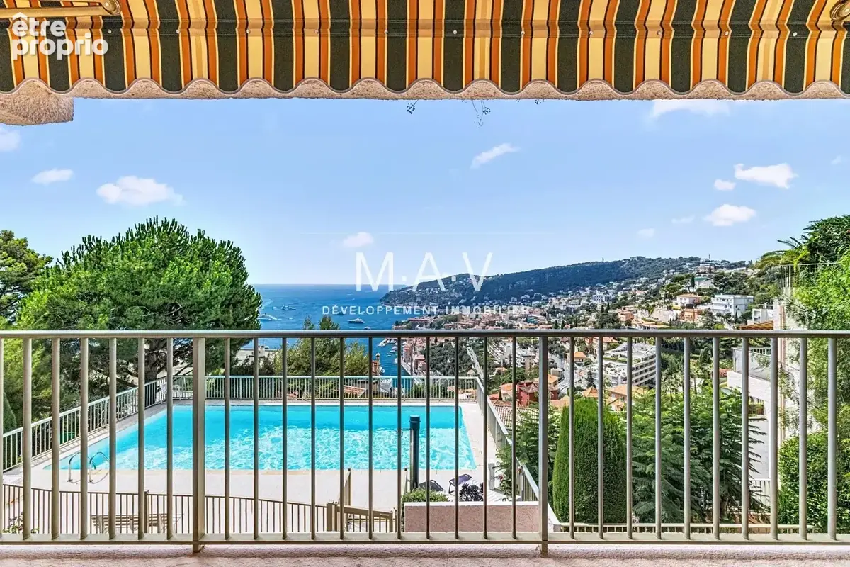 Villefranche-sur-mer/ appartement villa 3 pièces au calme luxueusement rénové terrasses jardin vue mer panoramique piscine - photo 36