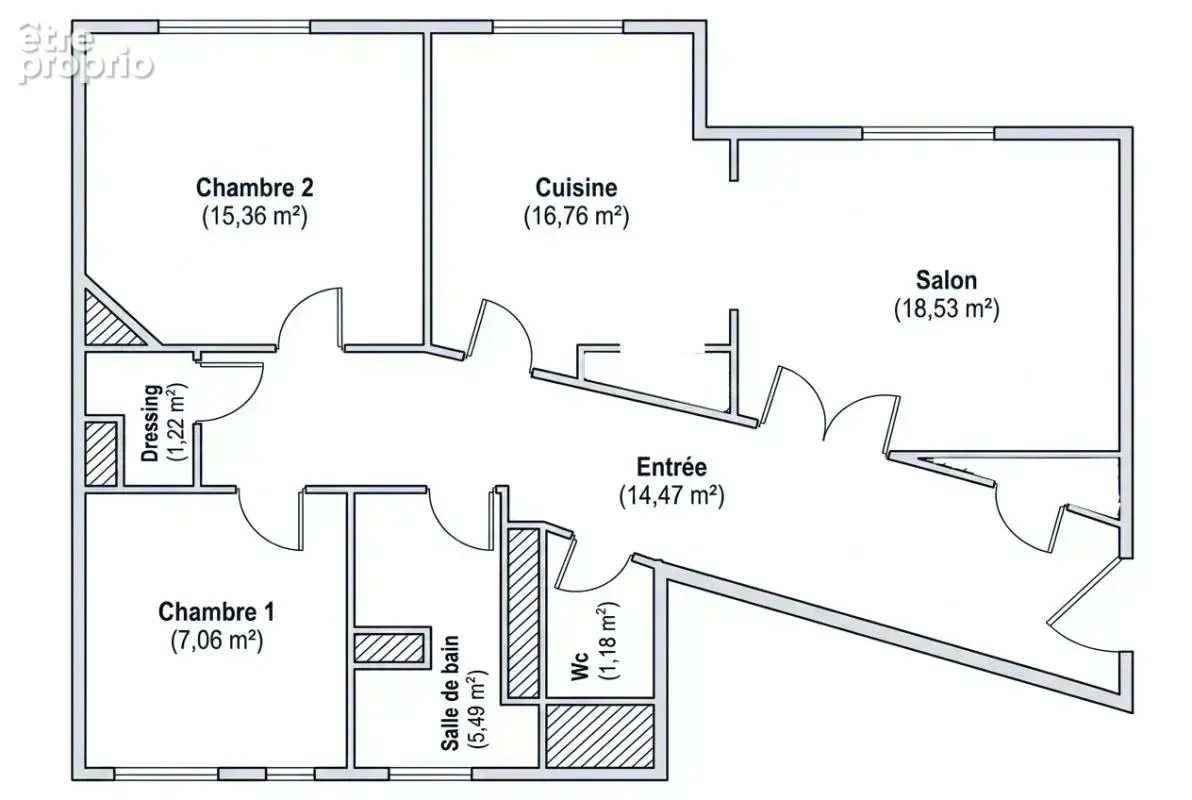 Rue de Tocqueville : 80 m² rénové, 6e étage avec ascenseur, immeuble Art nouveau - photo 14