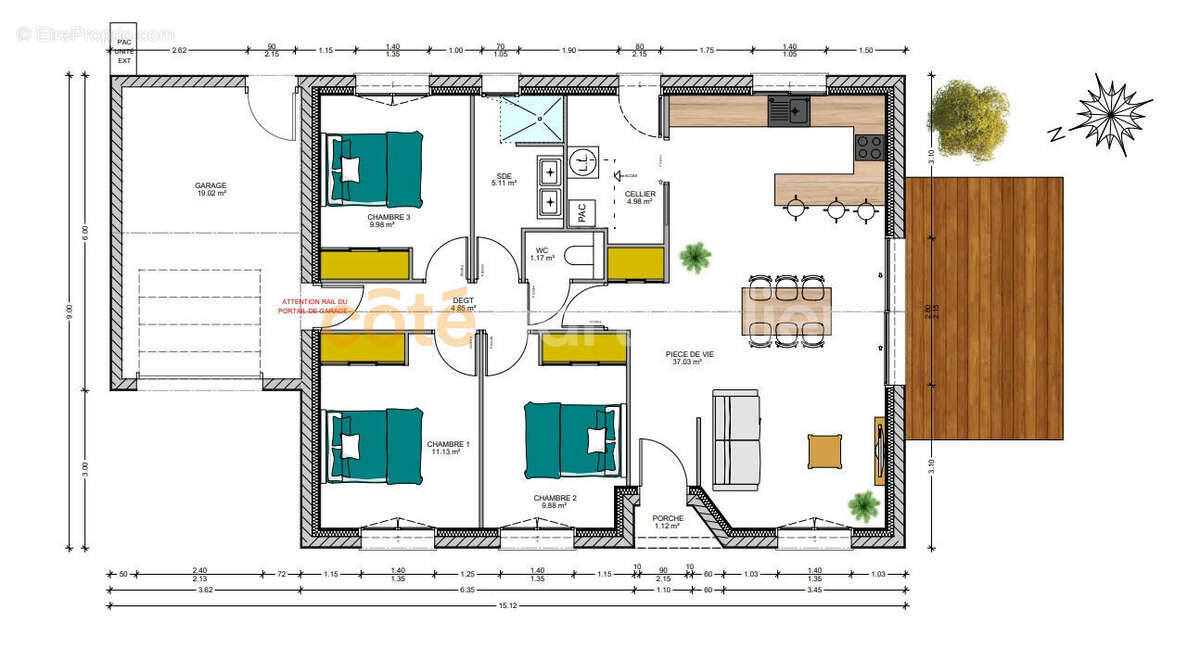 Nouveauté -- dompierre-sur-yon -- quartier calme -- maison 4 pieces -- 84 m2 -- jardin -- garage - photo 10