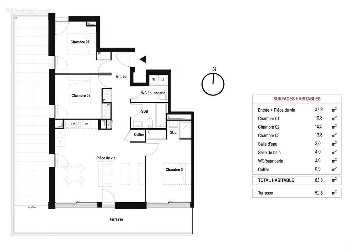 Appartement 84 m² à Bordeaux  - photo 5