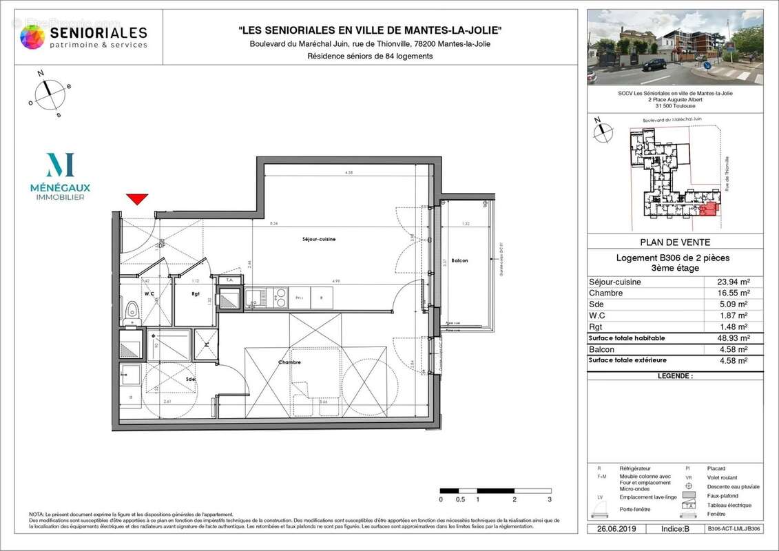 Appartement T2 de 48.93m² avec balcon résidence séniors - photo 6