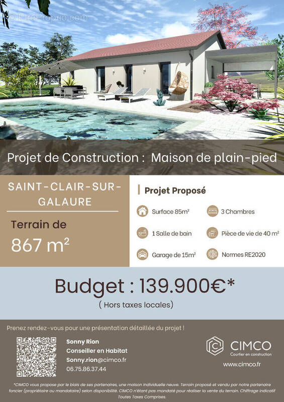 Terrain à SAINT-CLAIR-SUR-GALAURE