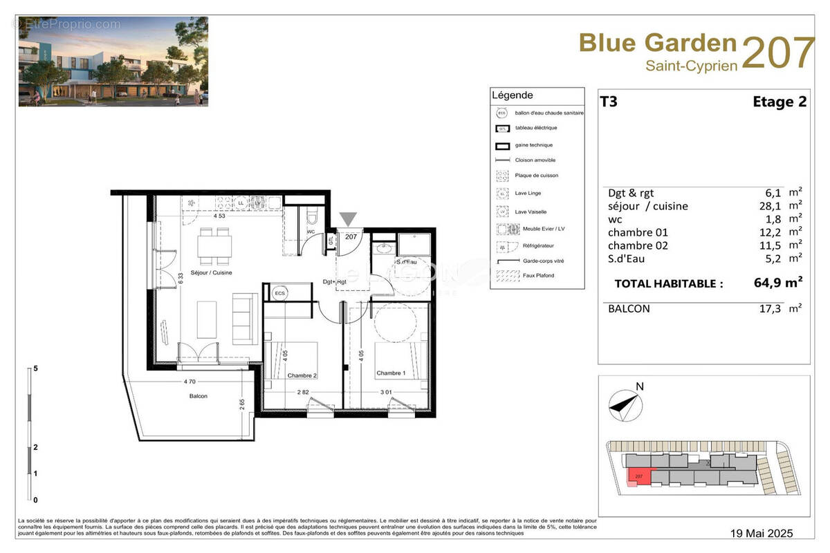 Appartement à SAINT-CYPRIEN