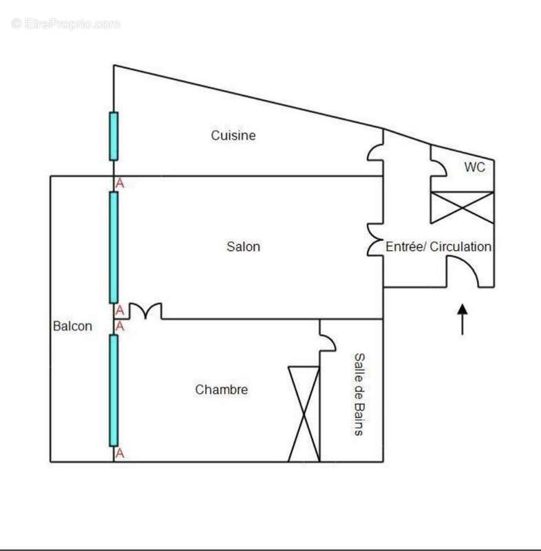 PLAN - Appartement à PARIS-19E