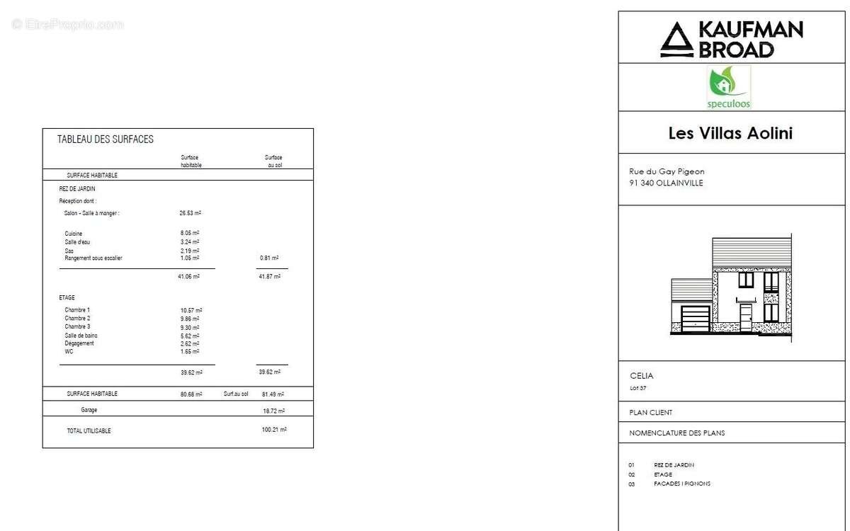 Maison à OLLAINVILLE