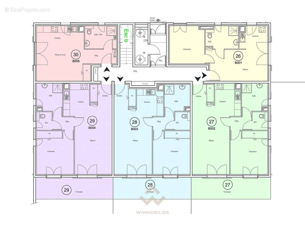 Plan rez-de-chaussée - Immeuble - La Garde 83130 - Appartement à LA GARDE
